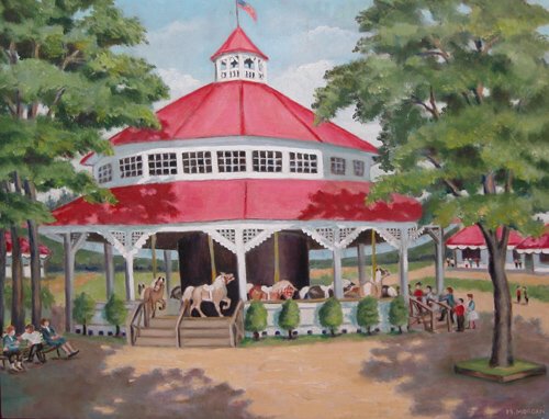 Appraisal: Place in Ligonier Oil on Canvas Morgan M x inches