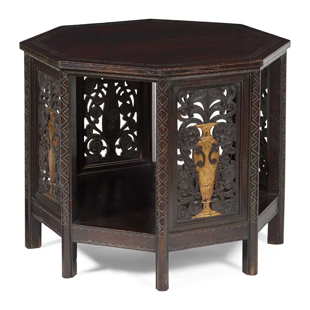 Appraisal: FRENCH ART DECO CENTRE TABLE CIRCA ebonised and gilded wood