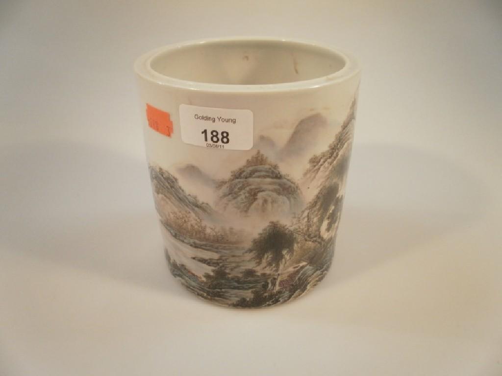 Appraisal: A Chinese brush pot artist Zhang Zhitang Wu Zi year