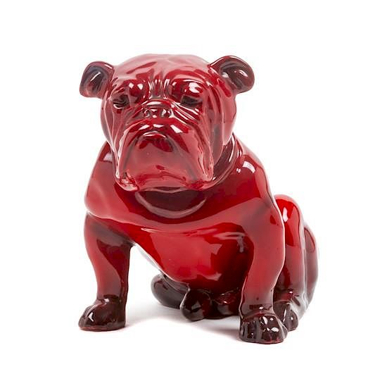 Appraisal: A Royal Doulton Flambe Bulldog Height inches A Royal Doulton