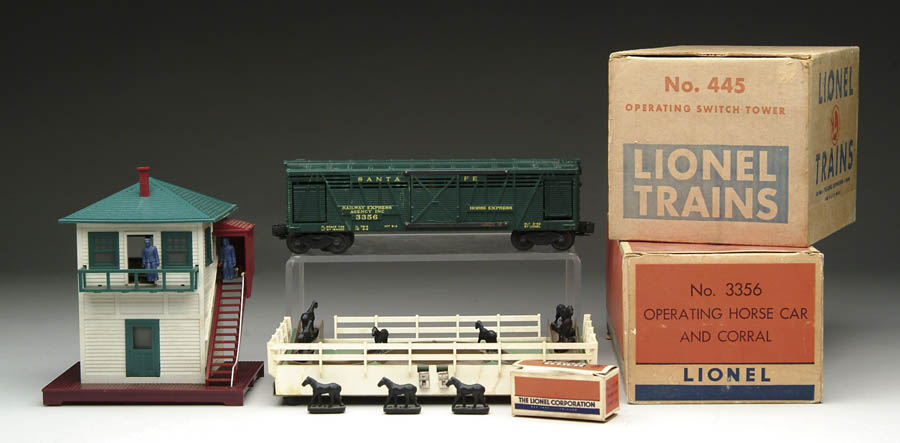 Appraisal: LOT OF LIONEL ACCESSORIES Consisting of Operating Switch Tower in