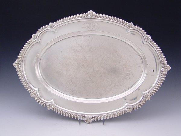 Appraisal: LARGE STERLING GORHAM TRAY Pattern A monogrammed Inscribed on base