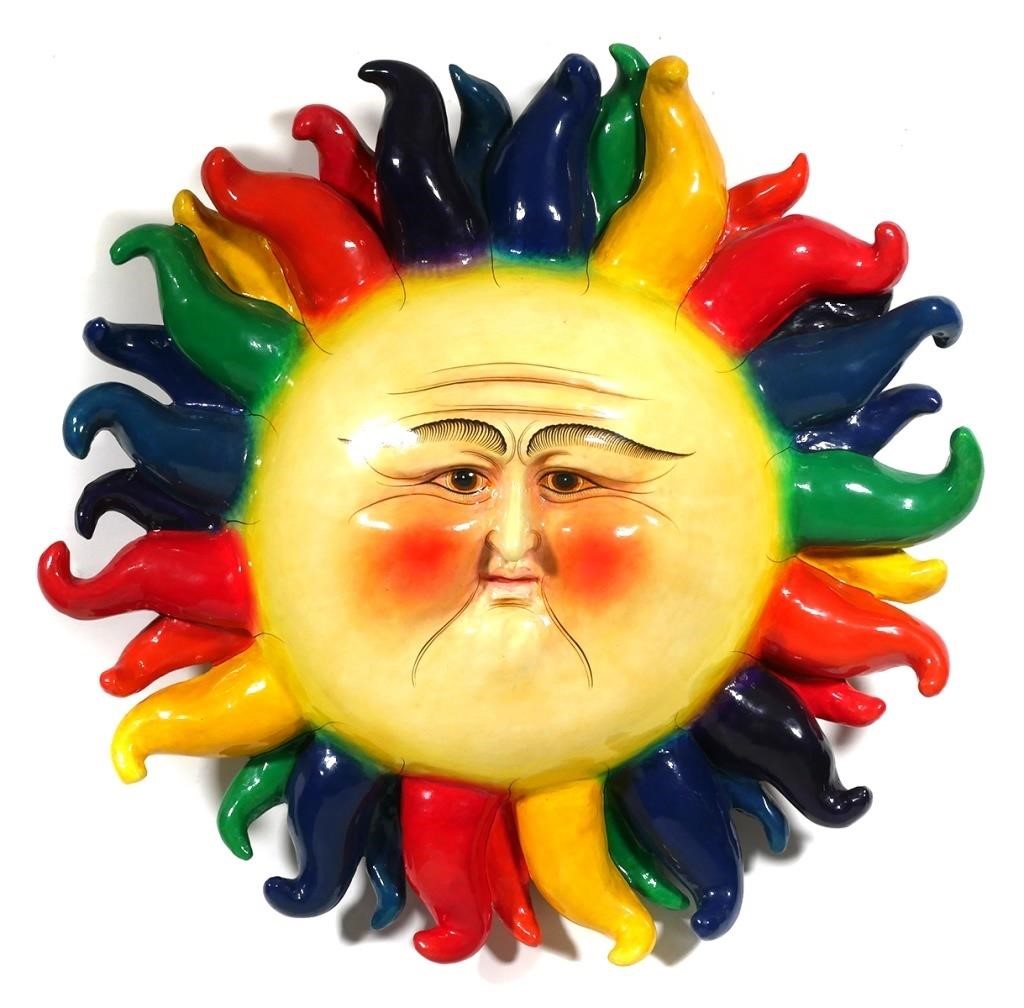 Appraisal: SERGIO BUSTAMANTE PAPER MACHE SUNPaper mache representation of the sun