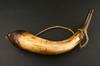 Appraisal: th C POWDERHORN - Dated Scrimshawn Horn marked 'Jnos Kemmerer