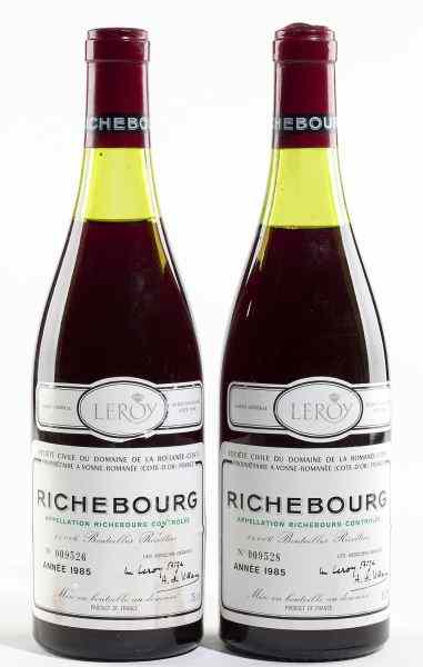 Appraisal: RichebourgDomaine Romanee-Conti bottles - cm - cm lbsl''A truly great