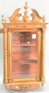 Appraisal: Walnut hanging cabinet French th century ht wd Walnut hanging