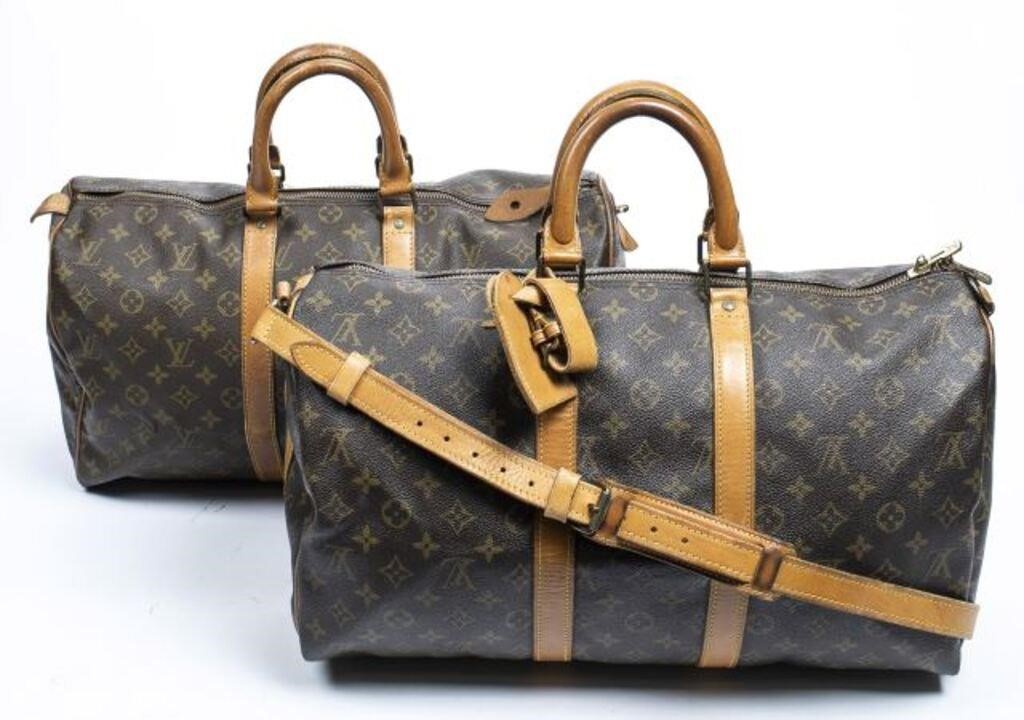 Appraisal: lot of Louis Vuitton Keepall duffle bags in brown monogram