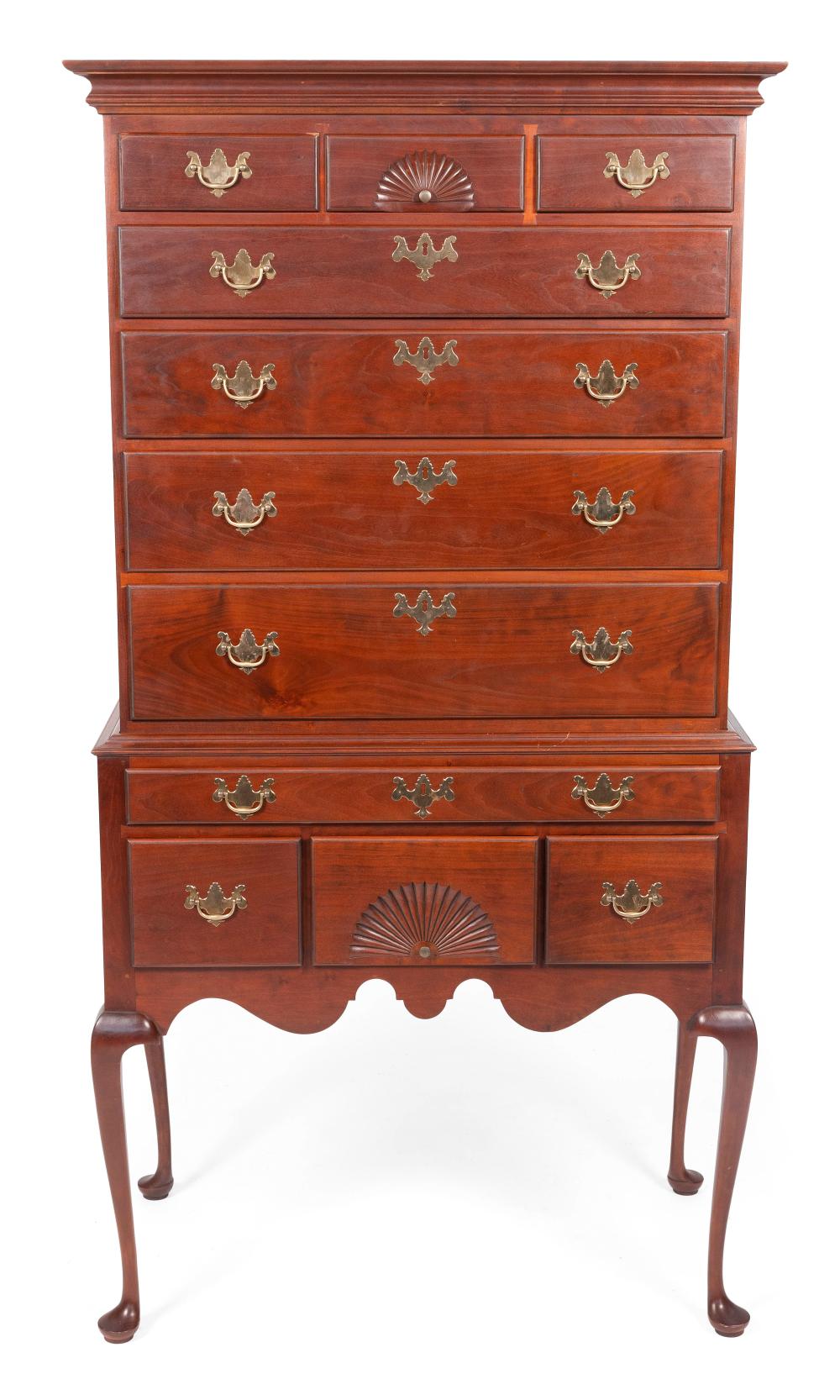 Appraisal: ELDRED WHEELER HIGHBOY MASSACHUSETTS TH CENTURY HEIGHT WIDTH DEPTH ELDRED