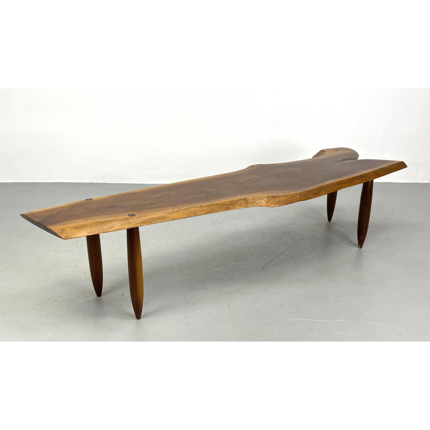 Appraisal: Phil Powell Coffee Table Bench Torpedo legs marked with name