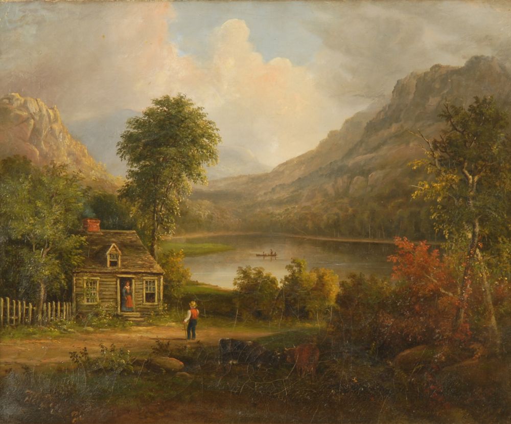 Appraisal: ATTRIBUTED TO WILLIAM H TITCOMBAmerican - White Mountain farmhouse Signed