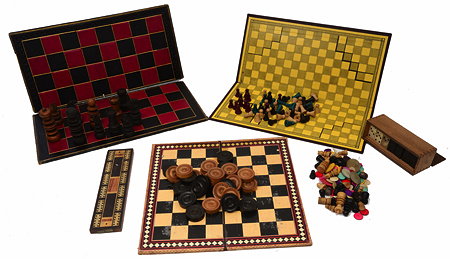 Appraisal: A QUANTITY OF VARIOUS GAMING PIECES part chess set turned