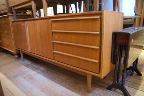 Appraisal: PARKER TWO DOOR FOUR DRAWER TEAK SIDEBOARD