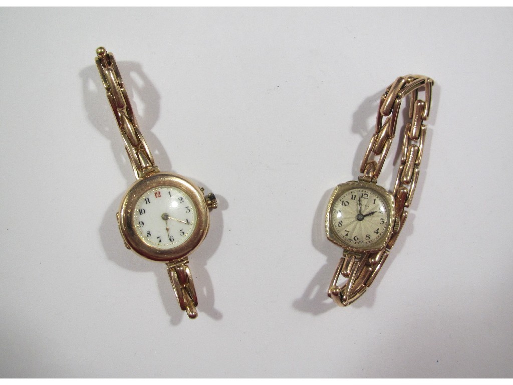 Appraisal: Lot comprising two early th century ladies ct cased wrist