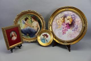 Appraisal: Assorted th C Framed Porcelain Plaques Assorted th C Framed