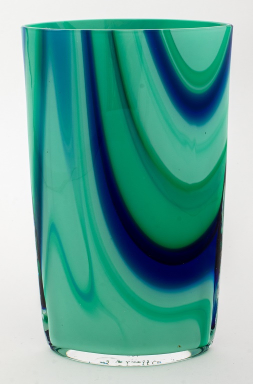 Appraisal: CARLO MORETTI FOR TIFFANY CO GLASS VASE Carlo Moretti Italian