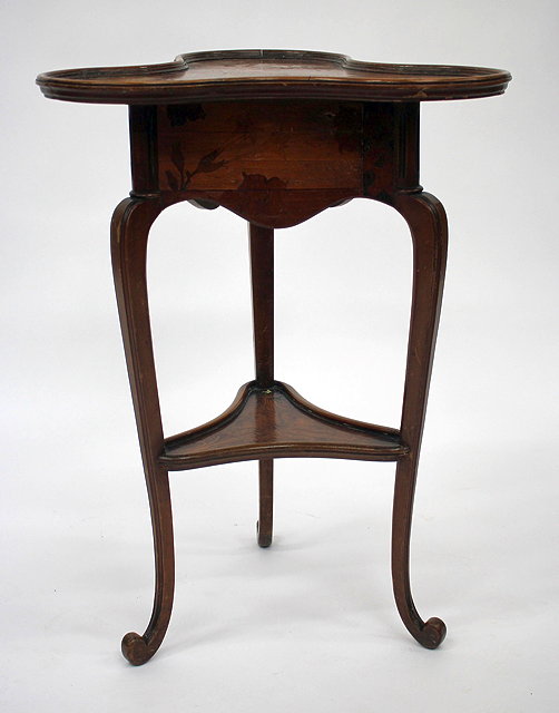 Appraisal: A LATE TH CENTURY WALNUT TRIPOD OCCASIONAL TABLE with inlaid