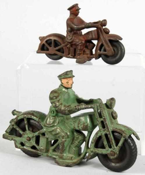 Appraisal: Lot of Cast Iron Hubley Motorcycle Toys Description American Includes