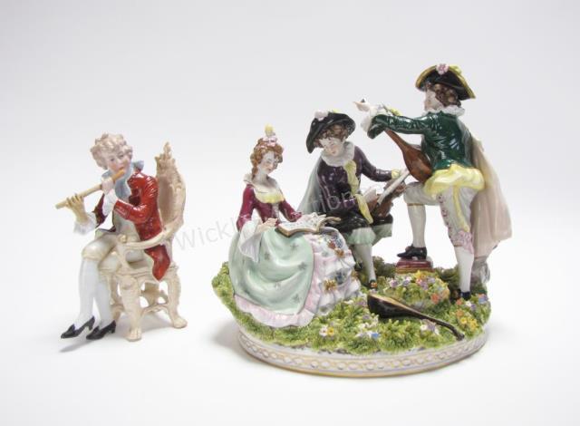 Appraisal: Kistler and Gaep Porcelain Figures Kistler figural grouping of three