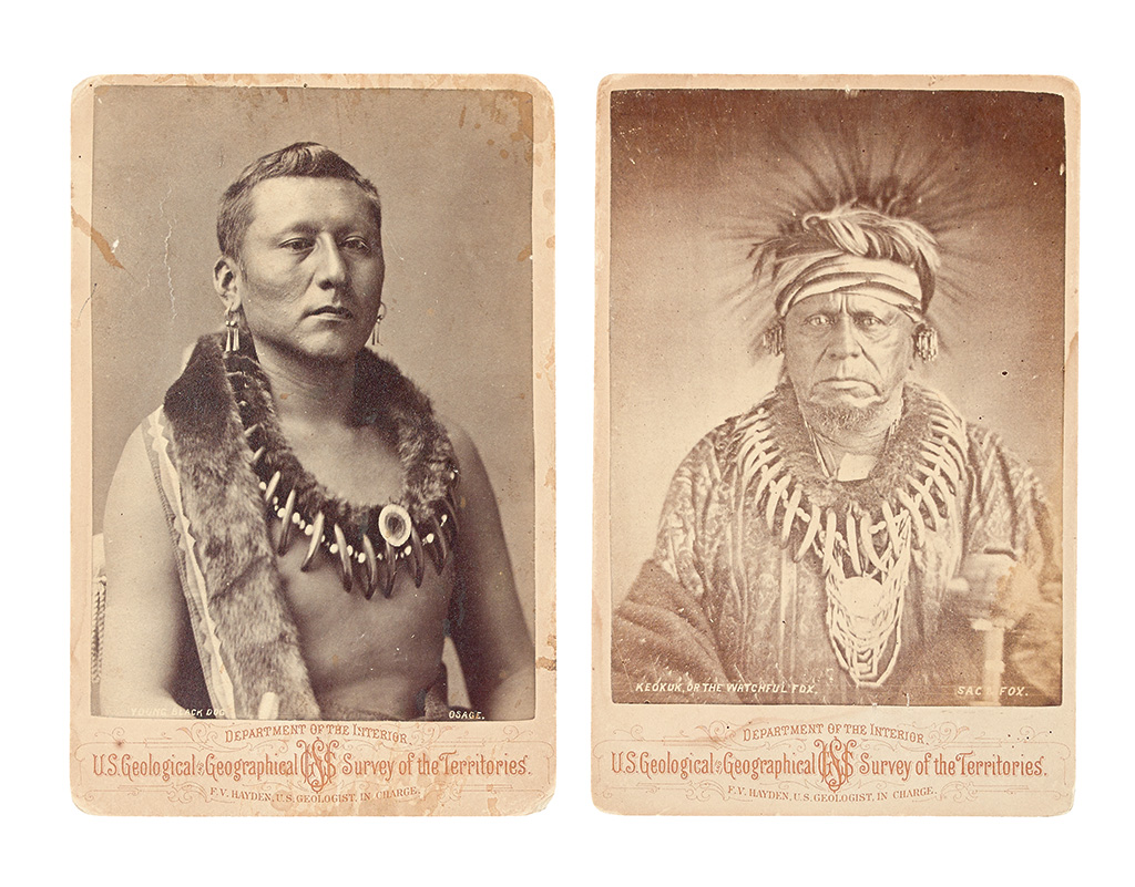 Appraisal: AMERICAN INDIANS--PHOTOGRAPHS Keokuk or the Watchful Fox Sac Fox Young