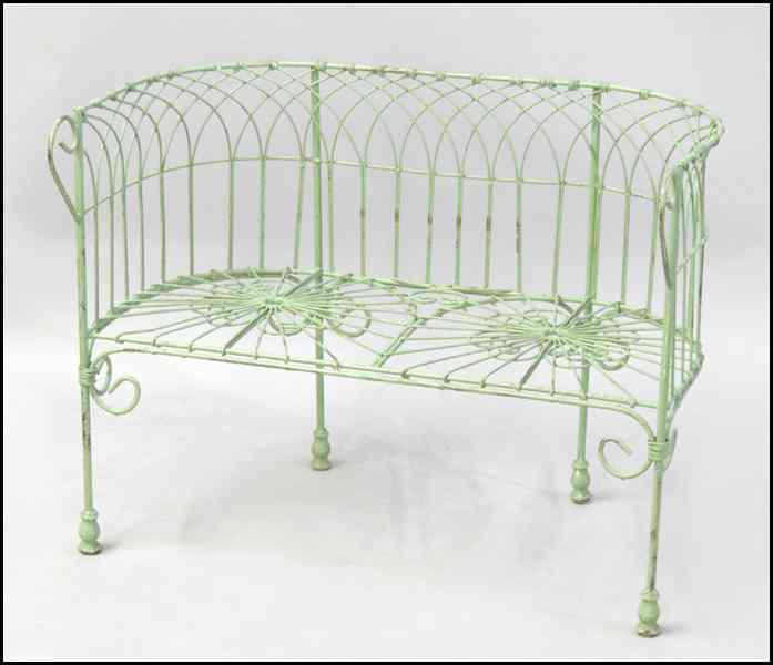 Appraisal: PAINTED METAL GARDEN LOVE SEAT H '' W '' D