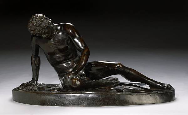 Appraisal: An Italian patinated bronze figure of the Galata Morente after