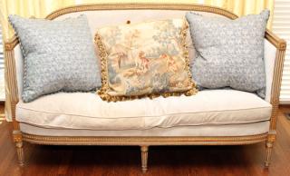 Appraisal: LOUIS XVI STYLE SETTEE LOUIS XVI STYLE SETTEE H W