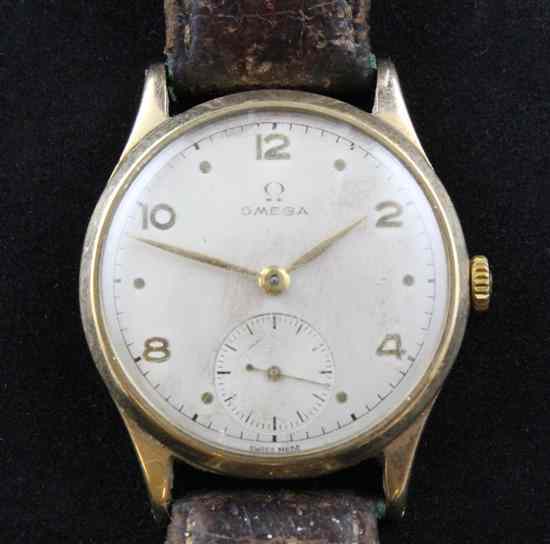 Appraisal: A gentleman's 's ct gold Omega wrist watch with Arabic