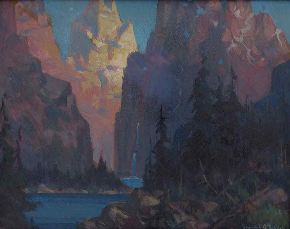 Appraisal: BAKER Raymond A American th C ''Grand Canyon'' OIL Board