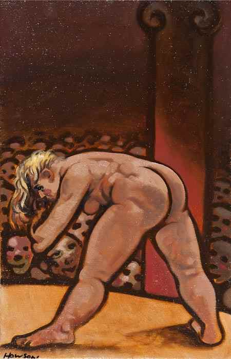 Appraisal: Peter Howson OBE b Stripper oil on canvas signed lower