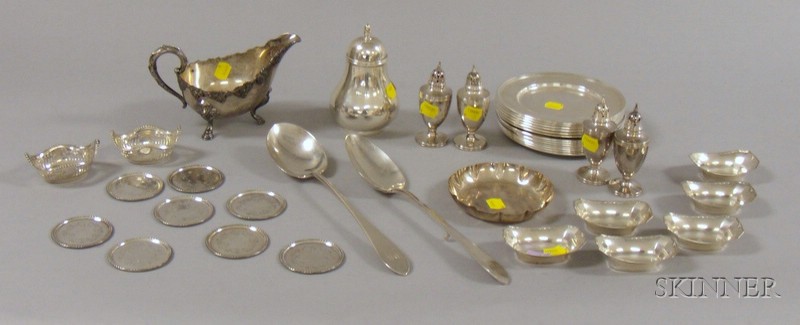 Appraisal: Approximately Thirty-seven Assorted Sterling Silver Items including a set of