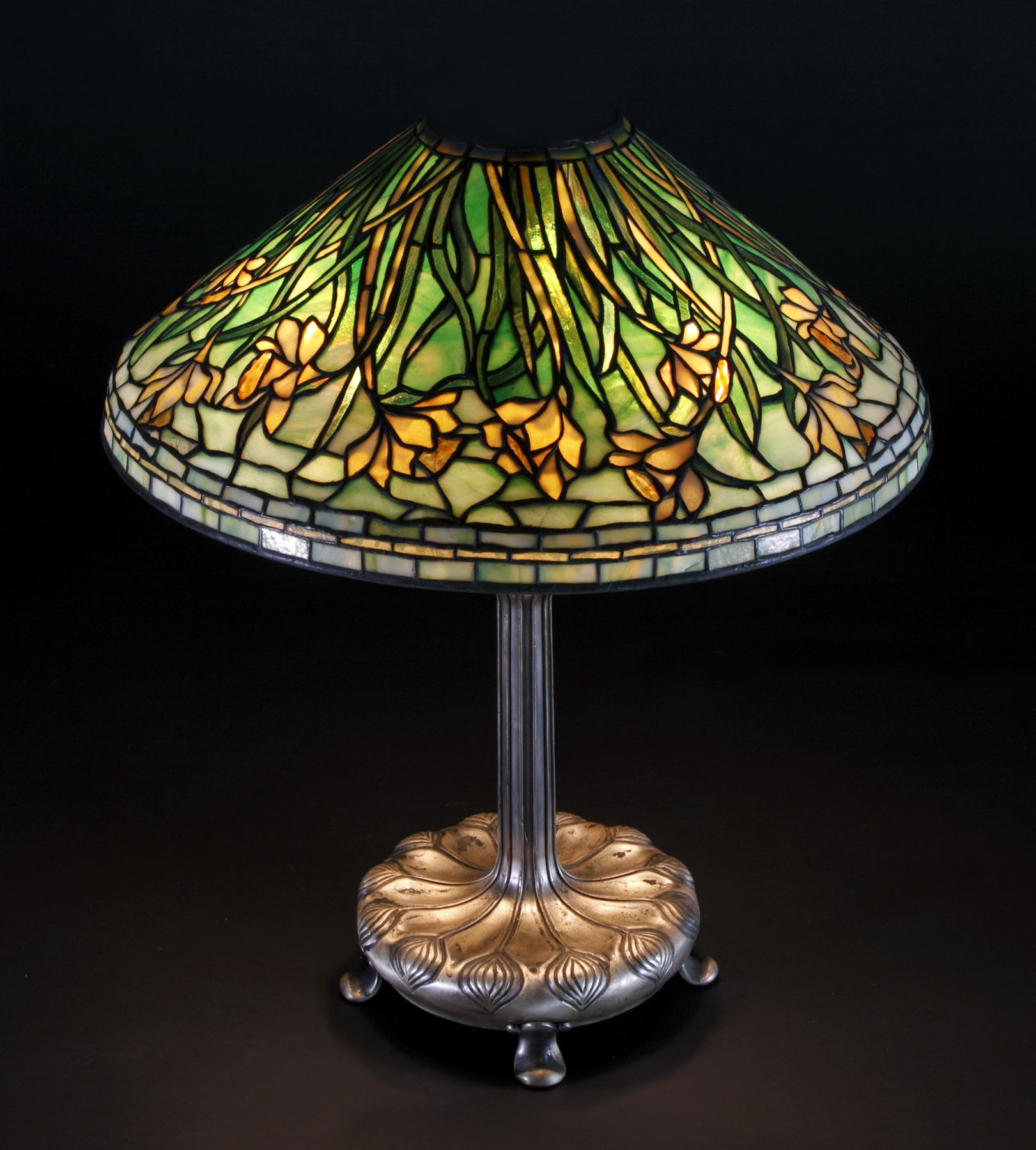 Appraisal: Sgn Tiffany Studios NY Daffodil Lamp Base sgn Tiffany Studios