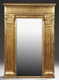 Appraisal: Classical Style Gilt and Gesso Overmantel Mirror th c with