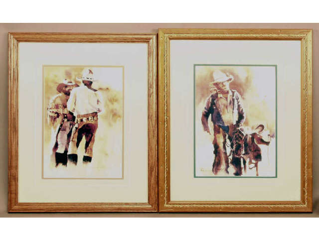 Appraisal: Two signed limited edition prints by Arizona artist Raleigh Kinney