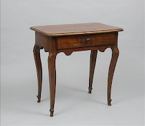 Appraisal: A Louis XV Provincial Table French ca Hand carved walnut