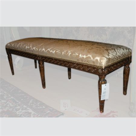 Appraisal: Louis XVI Style Gilt-Wood Upholstered Bench Estimate -