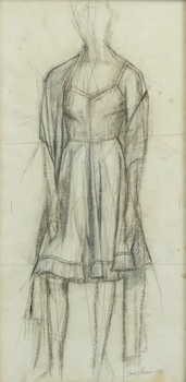 Appraisal: Juan O'Gorman Mexican - Study for a feminine figure Charcoal