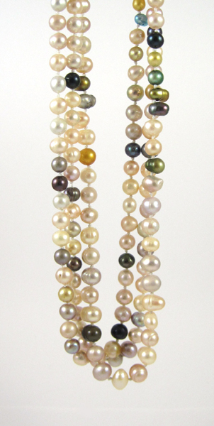 Appraisal: PRINCESS LENGTH MULTI-STRAND PEARL NECKLACE measuring inches in length and