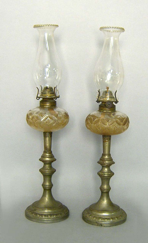 Appraisal: Pair of Victorian table lamps h