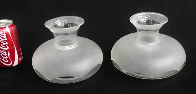 Appraisal: Pair small Sinumbra French glass shades '' Diameter