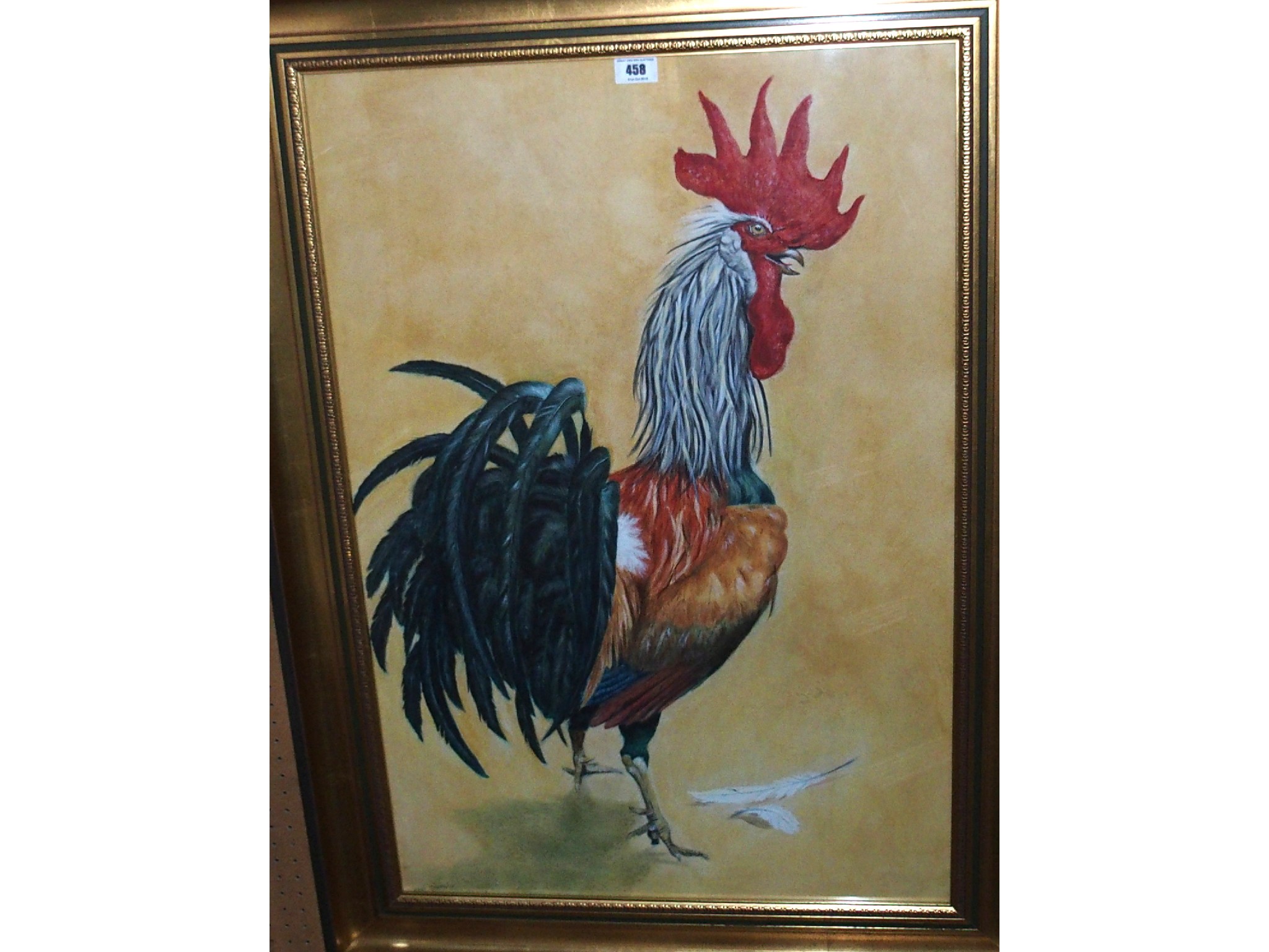 Appraisal: ANNE GILCHRIST Cockerel signed watercolour and gouache