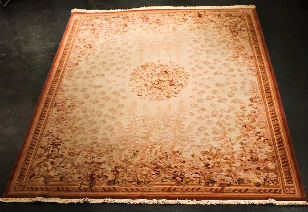 Appraisal: LARGE NOURISON ORIENTAL RUG beige and brown colors along with