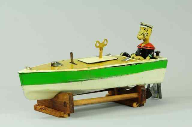 Appraisal: HOGE POPEYE SPEEDBOAT Copr King Features Synd lithographed sheet metal