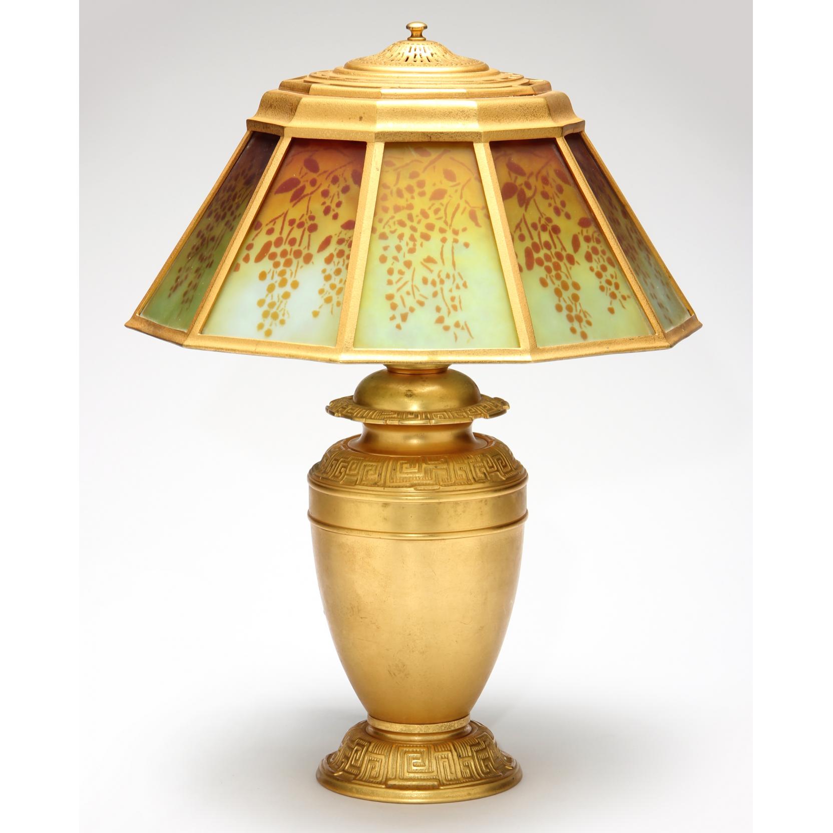 Appraisal: Tiffany Studios Table Lamp shade no consisting of ten double