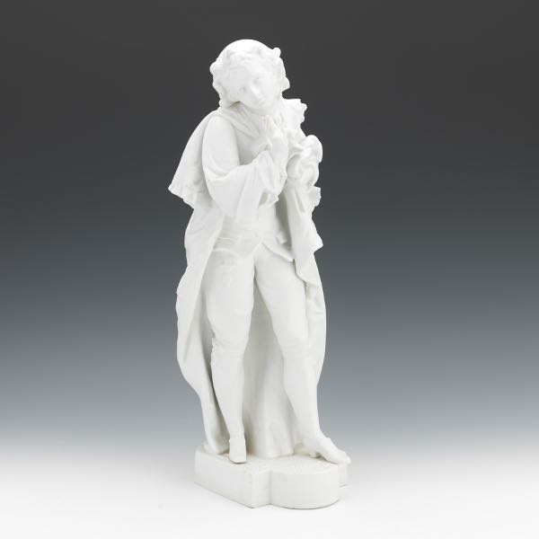 Appraisal: ITALIAN PARIAN SCULPTURE Italian parian sculpture of a dandy ca