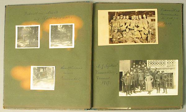 Appraisal: A World War I German officer's photograph album Assembled by