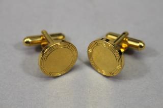 Appraisal: Art Deco Gold Filled Cuff Links Art Deco Gold Filled