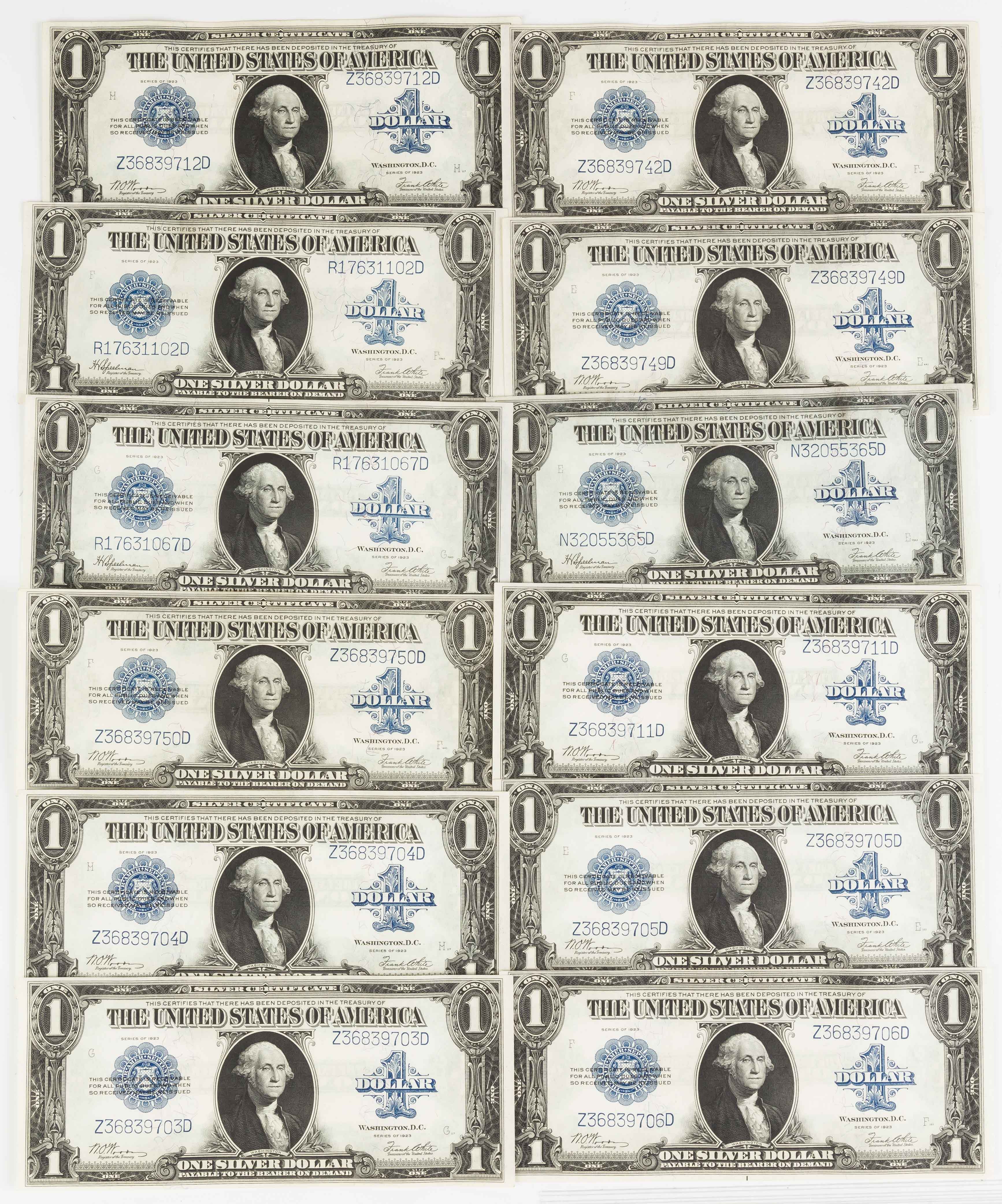 Appraisal: Twelve One Dollar Bills