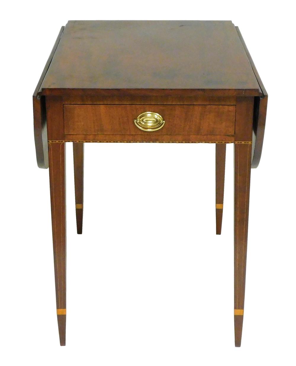 Appraisal: PEMBROKE TABLE TH C WITH REPAIRS AND ALTERATIONS HEPPLEWHITE SINGLE