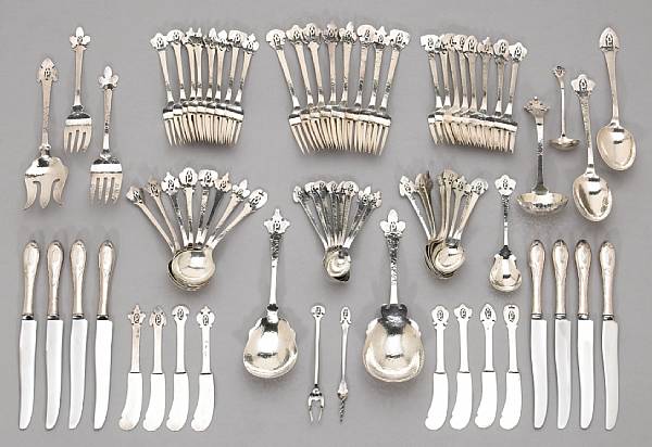 Appraisal: A sterling flatware setShreve amp Co San Francisco CA most