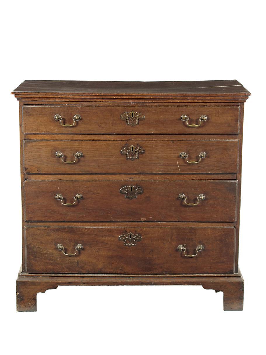 Appraisal: A George III oak and elm chest